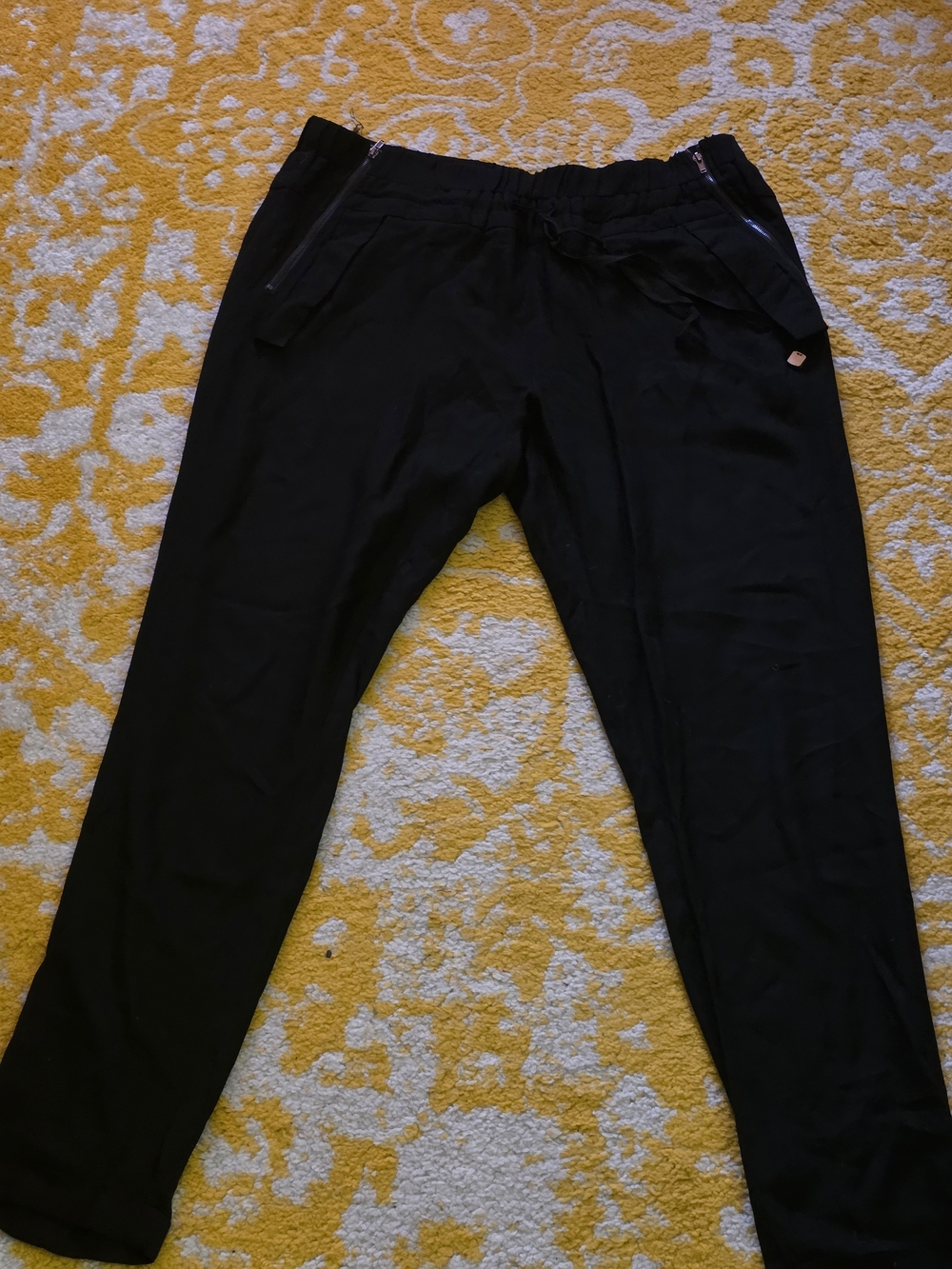 Men's Black Casual Drawstring Pants